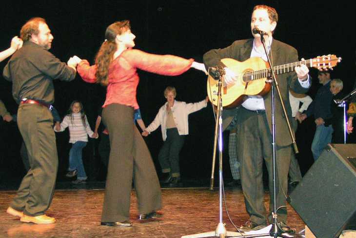 Michel danse avec Jeff Warschauer & Deborah Strauss Novembre 2003